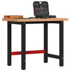 vidaXL Werkbank rechthoekig 100x60x83 cm massief beukenhout, Verzenden, Nieuw