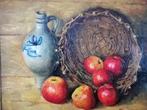 Mien Scheele (XX) - Stilleven met appels en steengoed