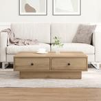 vidaXL Salontafel Eiken Fineer, MDF 90 x 90 x 28 cm Opslag, Verzenden, Vierkant, Nieuw, 50 tot 100 cm