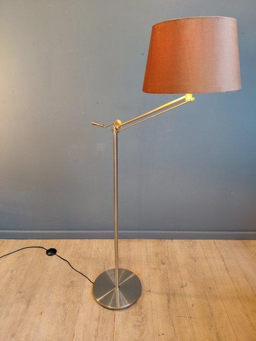 Swingarm vloerlamp - Hefboom - Knikarm - Roestvrij staal, Antiek en Kunst, Kunst | Designobjecten