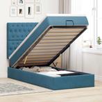 vidaXL Ottoman bed met matrassen 100x200cm fluweel, Huis en Inrichting, Slaapkamer | Bedden, 100 cm, Eenpersoons, Nieuw, 200 cm