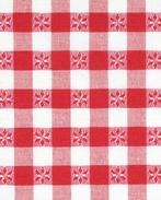 Katoen/Polyester Ruit Sterretje Rood, Hobby en Vrije tijd, Stoffen en Lappen, Nieuw, Rood