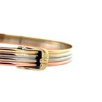 Tricolour gouden bangle 14 krt, Sieraden, Tassen en Uiterlijk, Armbanden, Ophalen of Verzenden, Nieuw