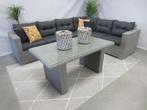 Te Velde tuinmeubelen palermo Hoek Lounge set links 5 delig, Tuin en Terras, Tuinsets en Loungesets, 6 zitplaatsen, Bank, Nieuw