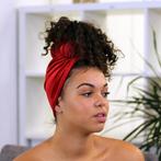 Fluwelen hoofddoek / Velvet headwrap - Rood, Kleding | Dames, Hoeden en Petten, Nieuw, Ophalen of Verzenden