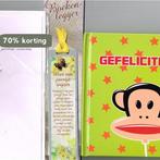 verjaardag set boekje gefeliciteerd, metalen boekenlegger en, Boeken, Verzenden, Zo goed als nieuw