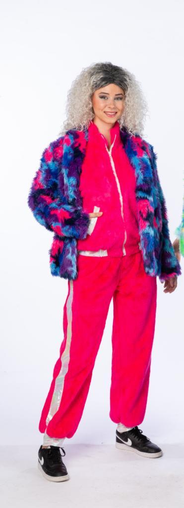 Pluche Jas Blauw/Paars/Pink Premium, Kleding | Dames, Carnavalskleding en Feestkleding, Nieuw, Ophalen of Verzenden
