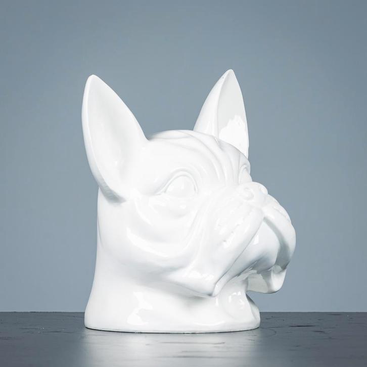 Buldog beeld, Antiek en Kunst, Kunst | Beelden en Houtsnijwerken, Ophalen of Verzenden