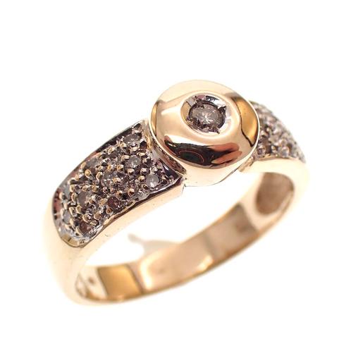 Gouden dames ring met diamanten | 0,35 ct. (gouden ring), Sieraden, Tassen en Uiterlijk, Ringen, Dame, Goud, 18 tot 19, Gebruikt