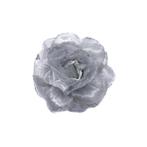 Broche met zilveren glitter bloem - Hawaii accessoires, Verzenden, Nieuw