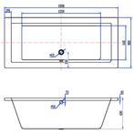 Xellanz Santino SQ Inbouw Duo Ligbad - 180x80x49cm - Acryl -, Ophalen of Verzenden, Nieuw