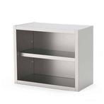 HCB Wandkast - open model - 100 cm - RVS, Verzenden, Nieuw in verpakking, RVS Meubilair