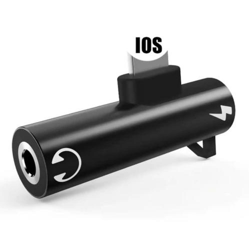 iPhone Lightning Oplader & AUX Splitter - Headphone Audio, Telecommunicatie, Mobiele telefoons | Batterijen en Accu's, Nieuw, Verzenden