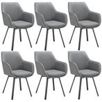Draaibare eetkamerstoel Alicon, gestoffeerd - antraciet, Set, Huis en Inrichting, Stoelen, Verzenden, Nieuw