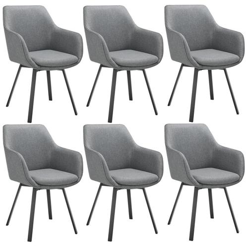 Draaibare eetkamerstoel Alicon, gestoffeerd - antraciet, Set, Huis en Inrichting, Stoelen, Verzenden