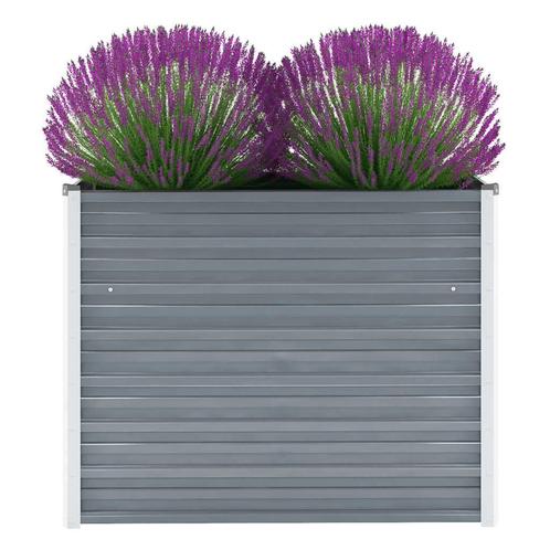 vidaXL Plantenbak verhoogd 100x40x77 cm gegalvaniseerd staal, Tuin en Terras, Bloembakken en Plantenbakken, 100 cm of meer, Nieuw