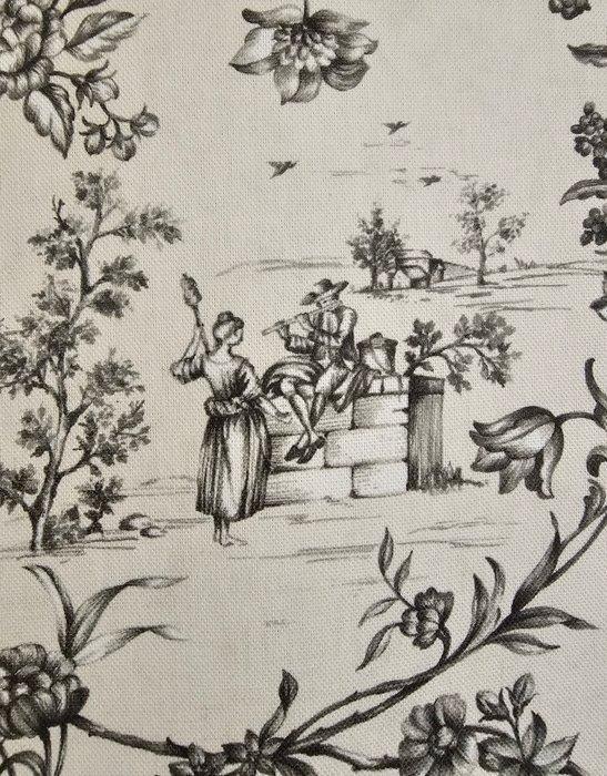 OFFERT! Exclusief origineel Toile de Jouy stof - klassiek, Antiek en Kunst, Antiek | Kleden en Textiel