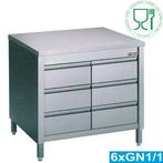 RVS Ladenkast | 6 laden | 80 x 70 x h88/90 cm, Verzenden, Nieuw in verpakking