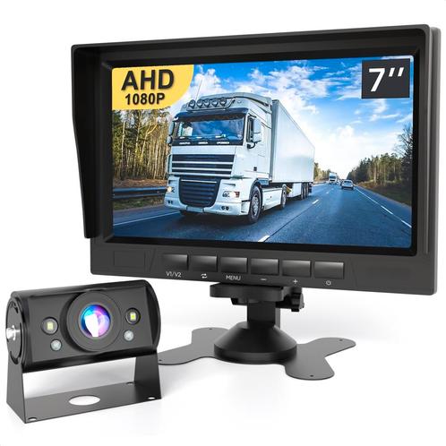 Strex Achteruitrijcamera Set Bedraad HD 1080P - 7 Scherm -, Auto diversen, Achteruitrijcamera's, Nieuw, Verzenden