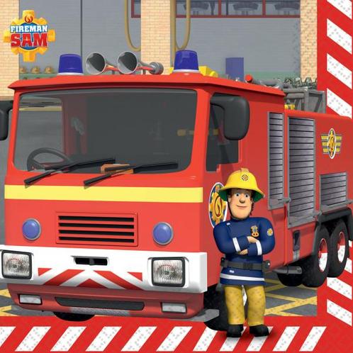 Brandweerman Sam Servetten 33cm 16st, Hobby en Vrije tijd, Feestartikelen, Nieuw, Verzenden