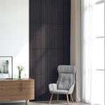 vidaXL Akoestische wandpanelen 8 st latten 60,5x60 cm, Verzenden, Nieuw
