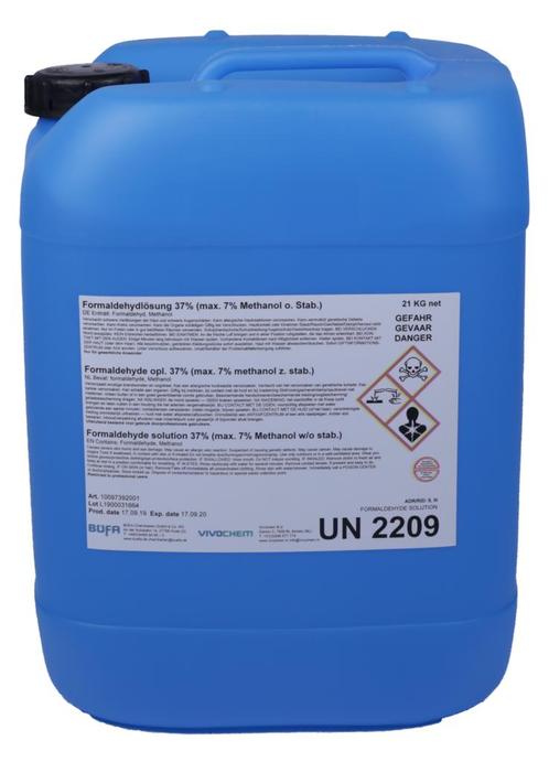 Wmm Chemie Handel Formaldehyde 37 20 l, can, Doe-het-zelf en Verbouw, Overige Doe-het-zelf en Verbouw, Nieuw, Verzenden
