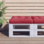 vidaXL Palletkussen stof wijnrood, Huis en Inrichting, Verzenden, Nieuw, Rood