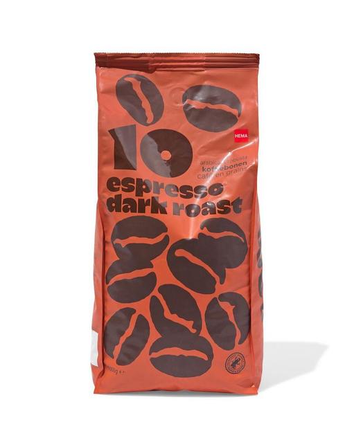 HEMA Koffiebonen espresso dark roast - 1000 gram, Diversen, Levensmiddelen, Verzenden
