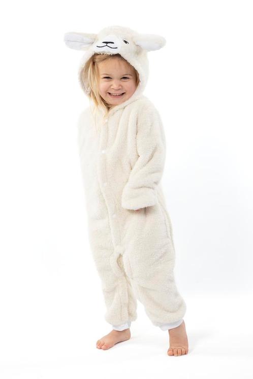 Onesie Schaap Pak 128-134 Schapenpak Kostuum Wit Lammetje Oo, Kinderen en Baby's, Carnavalskleding en Verkleedspullen, Nieuw, 134 t/m 140