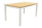 Hartman Sonata tuintafel 160x90 cm. - Teak - wit, Tuin en Terras, Tuintafels, Verzenden, Nieuw, Rond, Hout