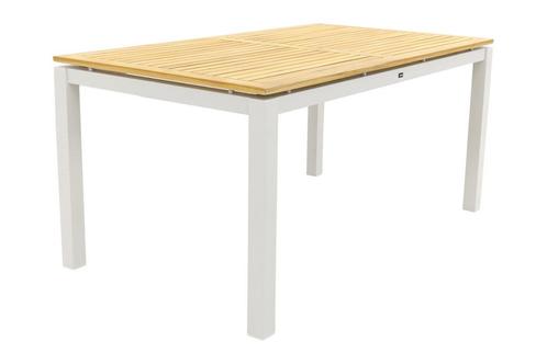 Hartman Sonata tuintafel 160x90 cm. - Teak - wit, Tuin en Terras, Tuintafels, Nieuw, Hout, Rond, Verzenden