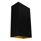 Moderne wandlamp Zwart / Goud | Vierkant | Up en Down | Eros, Huis en Inrichting, Lampen | Wandlampen, Ophalen of Verzenden, Nieuw
