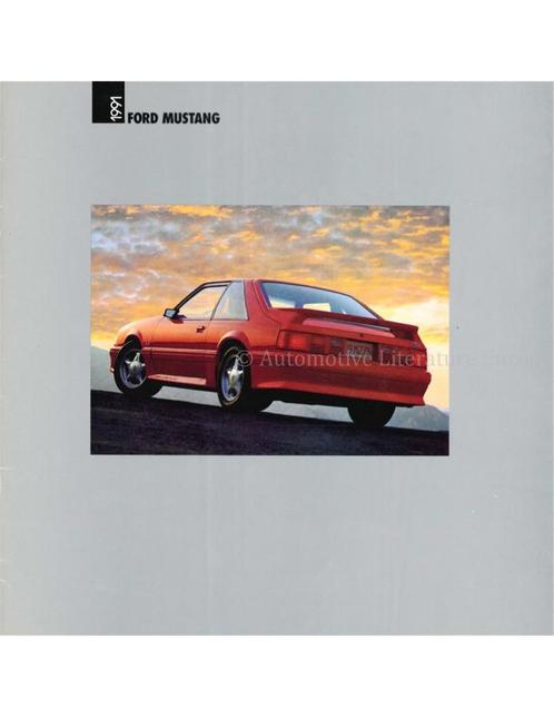 1991 FORD MUSTANG BROCHURE ENGELS (USA), Boeken, Auto's | Folders en Tijdschriften