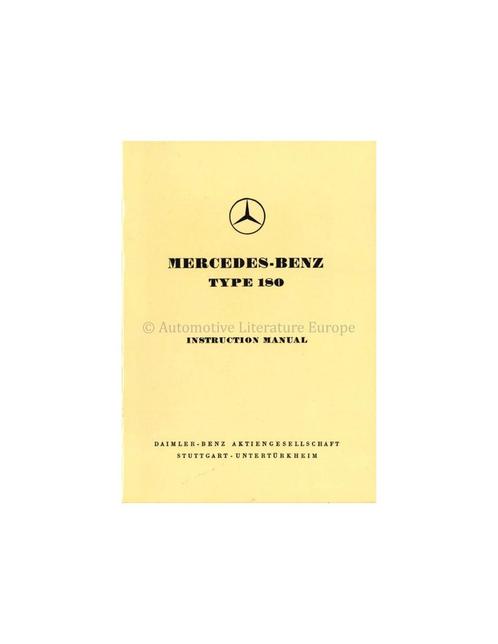 1956 MERCEDES BENZ 180 INSTRUCTIEBOEKJE DUITS, Auto diversen, Handleidingen en Instructieboekjes