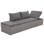 Grijs Rattan Loungebed - 71% Korting! - Retourdeal - Rela..., Tuin en Terras, Ophalen of Verzenden, Nieuw, Rotan, Verstelbaar
