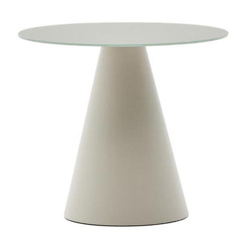*WOONWINKEL* Kave Home Wilshire Ronde Bijzettafel Mat Glas G, Huis en Inrichting, Tafels | Bijzettafels, Nieuw, Verzenden