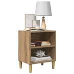 vidaXL Nachtkastjes 2 st 40x30x50cm bewerkt hout artisanaal, Huis en Inrichting, Slaapkamer | Nachtkastjes, Minder dan 45 cm, Verzenden