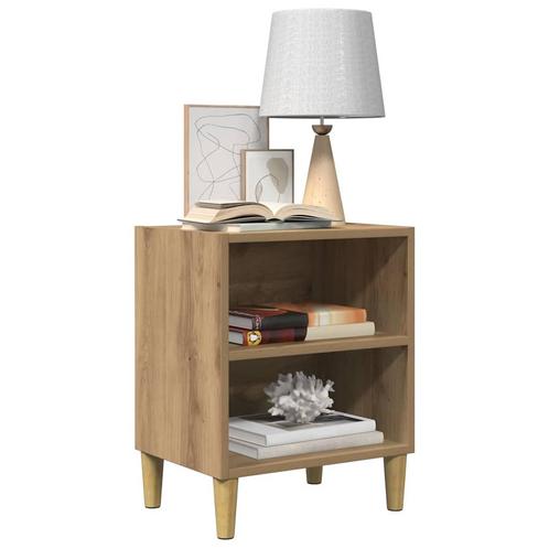 vidaXL Nachtkastjes 2 st 40x30x50cm bewerkt hout artisanaal, Huis en Inrichting, Slaapkamer | Nachtkastjes, Nieuw, Minder dan 45 cm