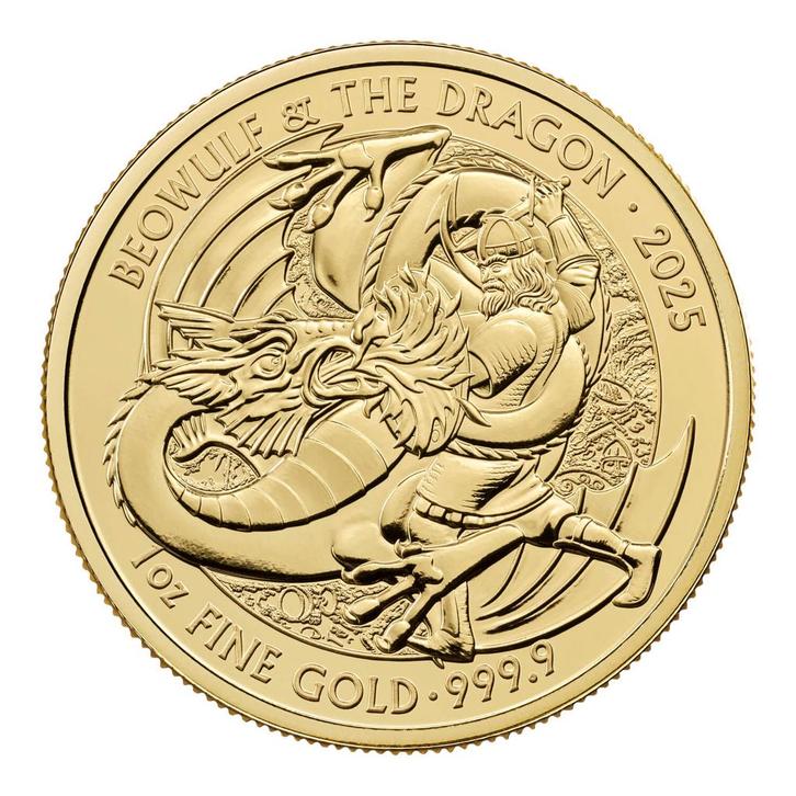 Gouden Myths and Legends – #3. Beowulf and the Dragon 1 oz, Postzegels en Munten, Munten | Oceanië, Losse munt, Goud, Verzenden