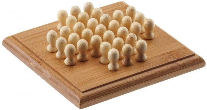 Solitaire (Bamboe) | Philos - Gezelschapsspellen, Hobby en Vrije tijd, Gezelschapsspellen | Bordspellen, Nieuw, Verzenden