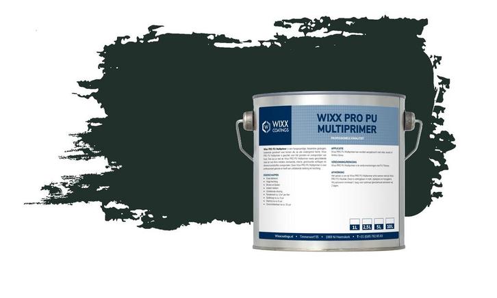 Wixx PRO PU Multiprimer Grachtengroen | Q0.05.10 1L, Doe-het-zelf en Verbouw, Verf, Beits en Lak, Verf, Groen, Nieuw, Minder dan 5 liter