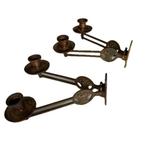 Kandelaar (2) - Messing, Koper - Piano, muur, Antiek en Kunst