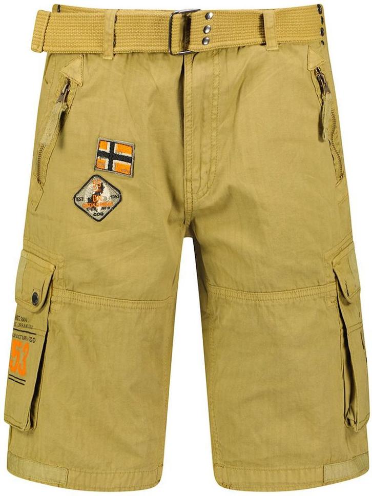 Geographical Norway Heren Korte Broek Met Riem Paintball, Kleding | Heren, Broeken en Pantalons, Beige, Nieuw, Verzenden