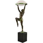 Max Le Verrier - Lamp - DANSEUSE A LA COUPE - Glas, Marmer,, Antiek en Kunst