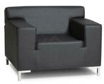 Fauteuil | zwart kunstleder | ontvangstruimte, Vergader- of Presentatieruimte, Ophalen of Verzenden, Nieuw in verpakking, Stoel