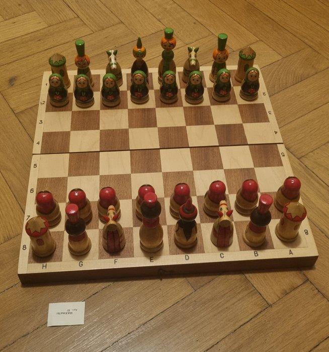 Schaakspel - Hout, Antiek en Kunst, Curiosa en Brocante