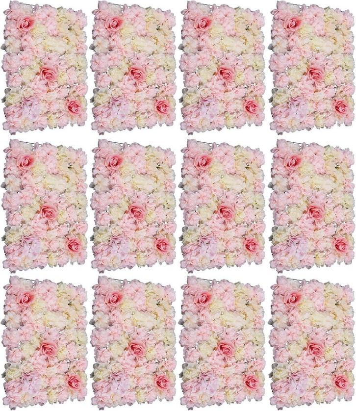 12 stuks kunstbloemenwand, doe-het-zelf achtergrond, rozenwa, Huis en Inrichting, Overige Huis en Inrichting, Nieuw, Verzenden