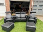 Stressless Atrion fauteuils bioscoop bankstel zwart leer, Nieuw