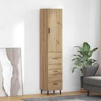 vidaXL Highboard Artisan Eiken 34,5 x 34 x 180 cm Bewerkt, Huis en Inrichting, Kasten | Buffetkasten, Minder dan 50 cm, Verzenden