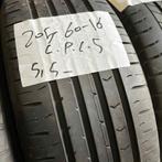 2 x Continental PremiumContact 5 205-60-16 Zomerbanden 5,5mm, Gebruikt, 16 inch, Band(en), Personenwagen